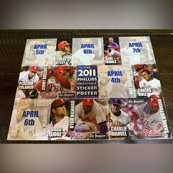 2011 Philadelphia Phillies Collectible Sticker Poster - The Arm Forces Poster - Picture 5 of 8